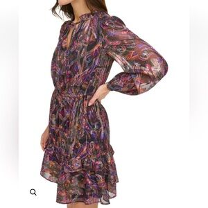 Vince Camuto Petite Paisley Print Tiered Skirt Dress - NWT